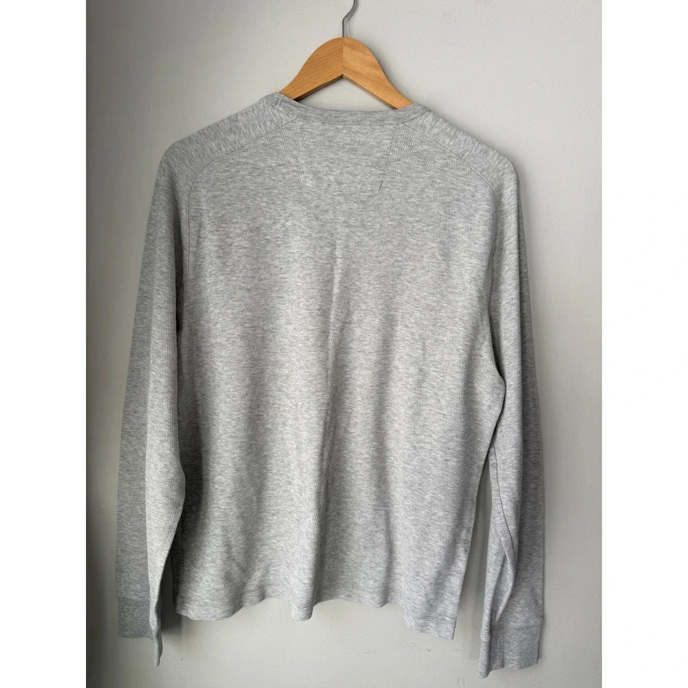 Banana Republic Mens Gray Long Sleeve Raglan Thermal Knit Shirt Size‎ Large